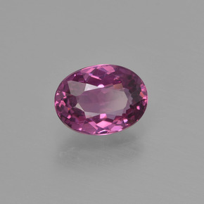 Granato Rodolite Rosso lampone naturale da 1.22 ct, Taglio ovale, VVS-VS