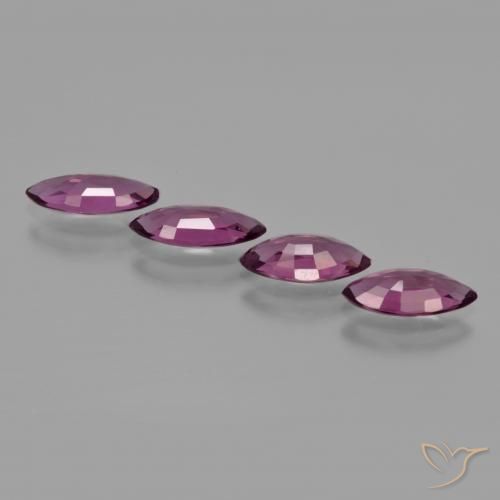 Gemme di Granato rodolite Viola rossastro naturale da 3.69 ct, Taglio marquise, VS