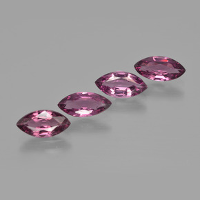 Granato rodolite naturale porpora da 3,77 ct, marchesa, VS