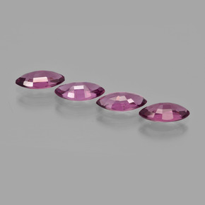 Granato rodolite naturale porpora da 3,77 ct, marchesa, VS