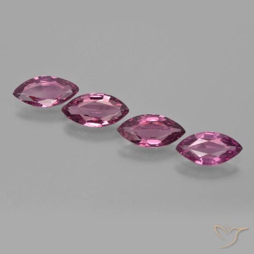 3.18ctw Naturale Viola medio Granato rodolite, Taglio marquise, VVS-VS