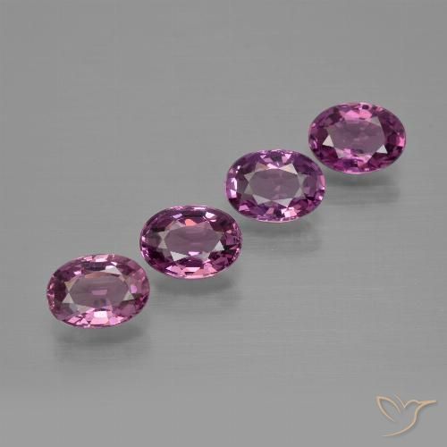 4.06ctw Naturale sanguinamento Granato rodolite, Ovale, VS