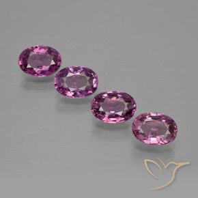Gemme di Granato rodolite sanguinamento naturale da 4.06 ct, Ovale, VS