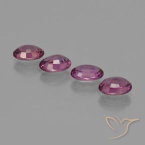 Gemme di Granato rodolite Viola medio naturale da 3.85 ct, Ovale, VS