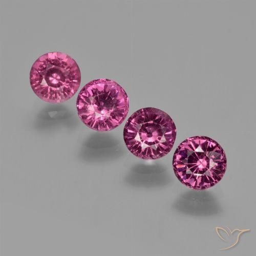 2.86ctw Naturale Viola rossastro Granato rodolite, Rotondo, VS