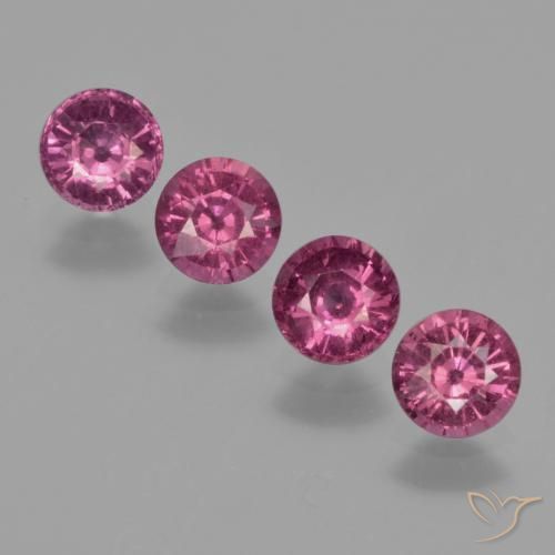 2.46ctw Naturale Rosa violetto Granato rodolite, Rotondo, VS