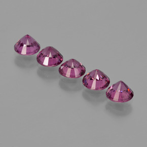 Granato rodolite naturale porpora da 2,96 ct, taglio rotondo, VS