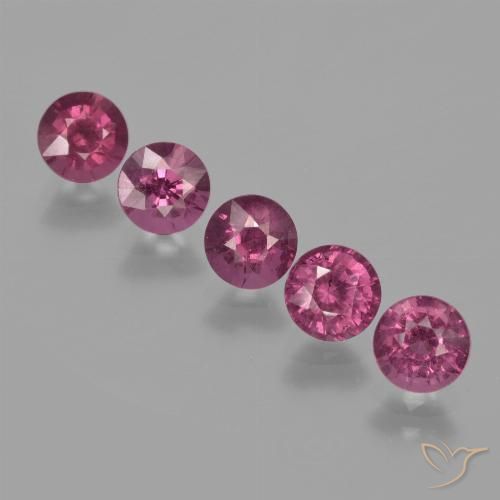 3.23ctw Naturale Rosa violetto Granato rodolite, Rotondo, VS