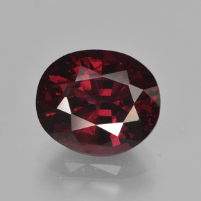 Granato Rodolite Rosso lampone naturale da 3.60 ct, Taglio ovale, VS