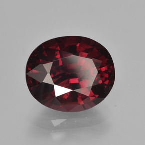 Granato Rodolite Rosso lampone naturale da 3.60 ct, Taglio ovale, VS