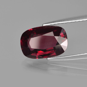Granato rodolite naturale rosso da 3,17 ct, taglio a cuscino, VVS-VS