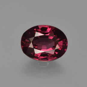 Granato rodolite naturale rosso da 2,04 ct, taglio ovale, VS