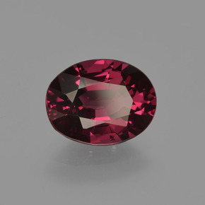 Granato rodolite naturale rosso da 2,04 ct, taglio ovale, VS