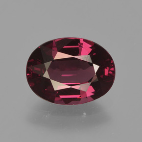 Granato rodolite naturale rosso da 2,01 ct, taglio ovale, VVS-VS