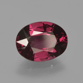 Granato rodolite naturale rosso da 2,01 ct, taglio ovale, VVS-VS