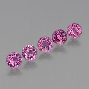 Granato rodolite naturale rosso da 1,85 ct, taglio rotondo, VS