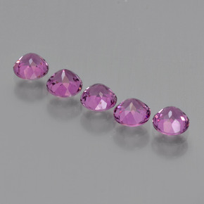 Granato rodolite naturale rosso da 1,85 ct, taglio rotondo, VS