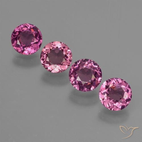 Granato rodolite naturale porpora da 2,25 ct, taglio rotondo, VVS-VS