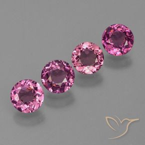 Granato rodolite naturale porpora da 2,25 ct, taglio rotondo, VVS-VS