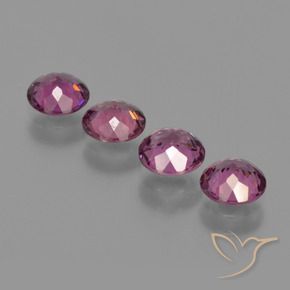 Granato rodolite naturale porpora da 2,25 ct, taglio rotondo, VVS-VS