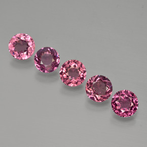Granato rodolite naturale rosso da 2,69 ct, taglio rotondo, VVS-VS