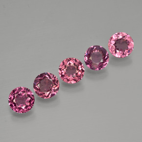 Granato rodolite naturale rosso da 2,69 ct, taglio rotondo, VVS-VS