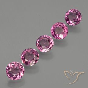 Gemme di Granato rodolite Viola medio-scuro naturale da 2.69 ct, Rotondo, VS