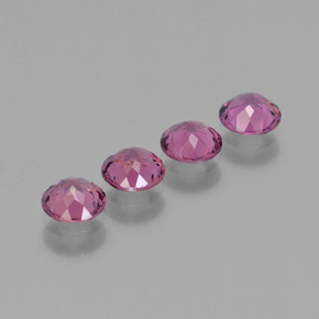 Granato rodolite naturale rosso da 2,24 ct, taglio rotondo, VS