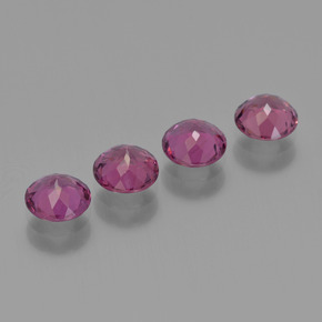 Granato rodolite naturale porpora da 2,43 ct, taglio rotondo, VS