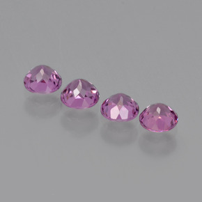 Granato rodolite naturale rosso da 1,40 ct, taglio rotondo, VS