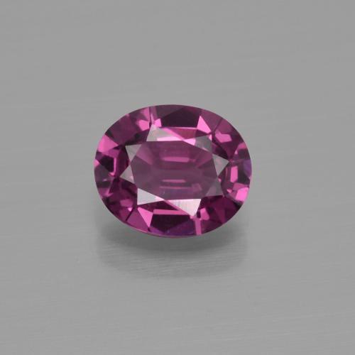 Granato Rodolite Viola scuro naturale da 1.22 ct, Taglio ovale, VS