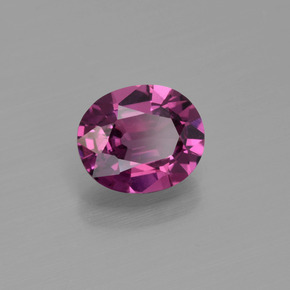 Granato Rodolite Viola scuro naturale da 1.22 ct, Taglio ovale, VS