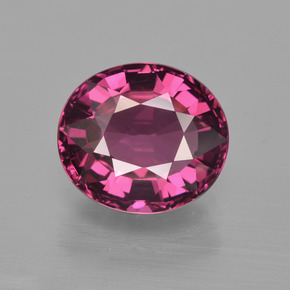 Granato rodolite naturale rosso da 4,58 ct, taglio ovale, VVS