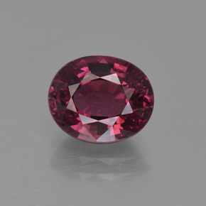 Granato rodolite naturale rosso da 3,03 ct, taglio ovale, VS