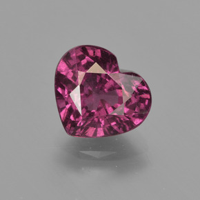 Granato Rodolite Rosso lampone naturale da 3.02 ct, A forma di cuore, VS