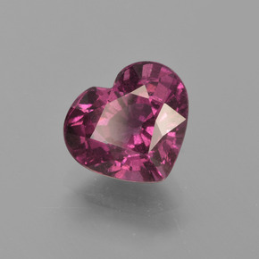 Granato Rodolite Rosso lampone naturale da 3.02 ct, A forma di cuore, VS