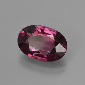 Granato Rodolite Rosso lampone naturale da 2.15 ct, Taglio ovale, VVS-VS