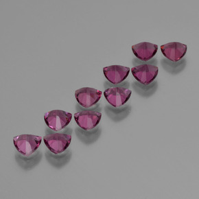 Granato rodolite naturale porpora da 5,49 ct, trillion, VS