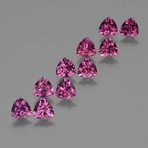 Granato rodolite naturale rosa da 5,62 ct, trillion, VS