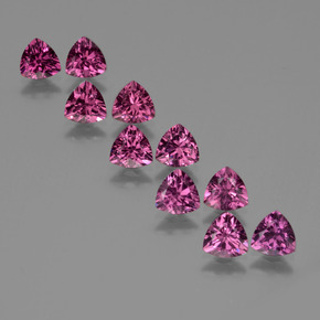 Granato rodolite naturale rosa da 5,62 ct, trillion, VS