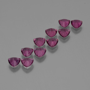 Granato rodolite naturale rosa da 5,62 ct, trillion, VS