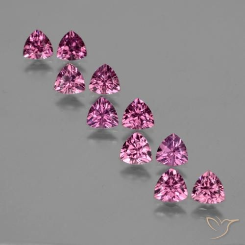 5.40ctw Naturale Viola rossastro Granato rodolite, Taglio trillion, VS