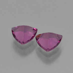 Gemme di Granato Rodolite Rosa viola naturale da  ct, Taglio trillion, VS