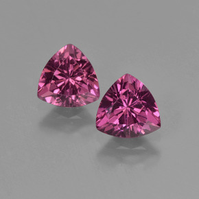 Gemme di Granato Rodolite Rosato naturale da  ct, Taglio trillion, VS