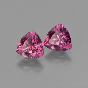 Gemme di Granato Rodolite Rosato naturale da  ct, Taglio trillion, VS