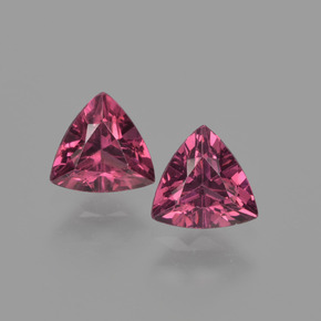 Gemme di Granato Rodolite Rosato naturale da  ct, Taglio trillion, VS