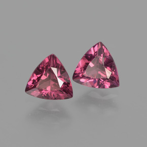 Gemme di Granato Rodolite Rosato naturale da  ct, Taglio trillion, VS