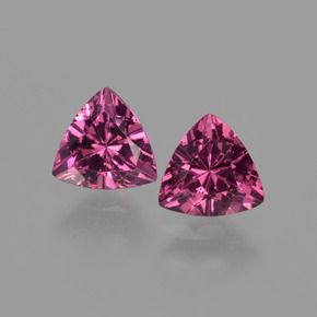 Granato rodolite naturale rosa da  ct, trillion, VS