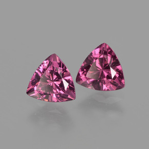 Granato rodolite naturale rosa da  ct, trillion, VS