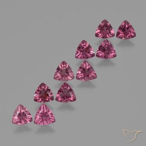 4.22ctw Naturale Rosso lampone Granato rodolite, Taglio trillion, VS